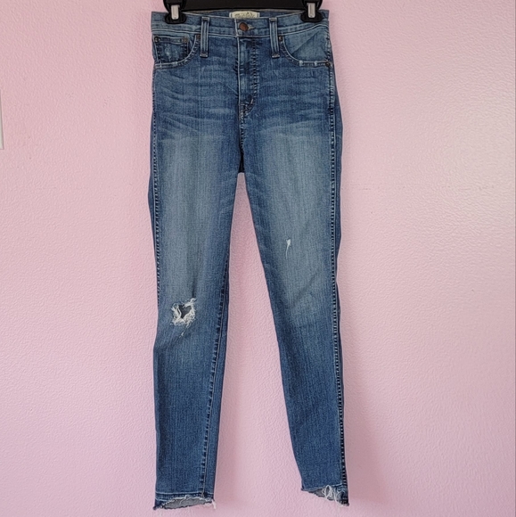 Madewell 10" High-Rise Skinny Jeans: Drop Step-Hem Edition/ 25. - Picture 3 of 15